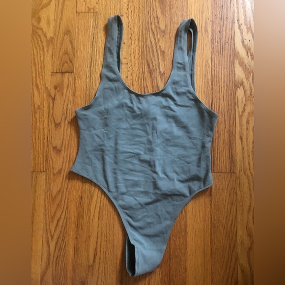 Los Angeles Apparel Basic Tank Thong Bodysuit - Picture 2 of 4